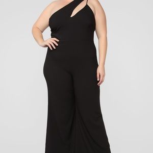 Swanky one shoulder jumpsuit